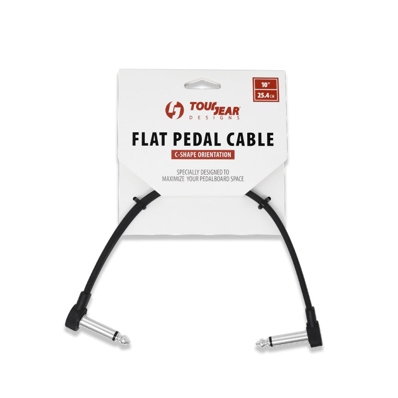 10" Flat pedal cable with TourGear Designs packaging on a white background
