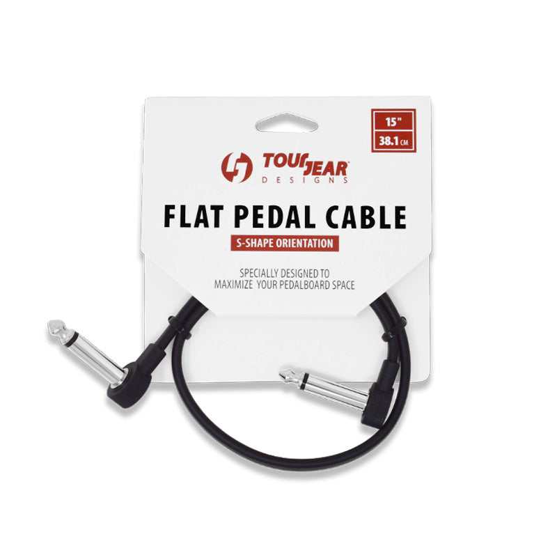 15" Flat pedal cable with TourGear Designs packaging on a white background
