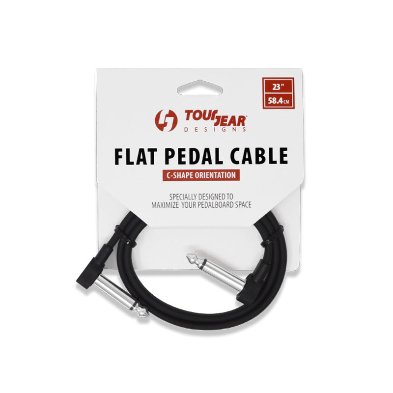 23" Tour Gear Designs flat pedal cable packaging on a white background