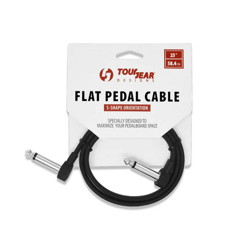 23" Flat pedal cable packaging with Tour Gear Designs logo on a white background