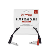 6" Flat pedal cable with Y-splitter packaging on a white background
