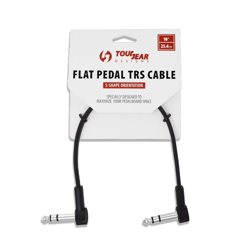 10" Flat pedal TRS cable with Tour Gear packaging on a white background