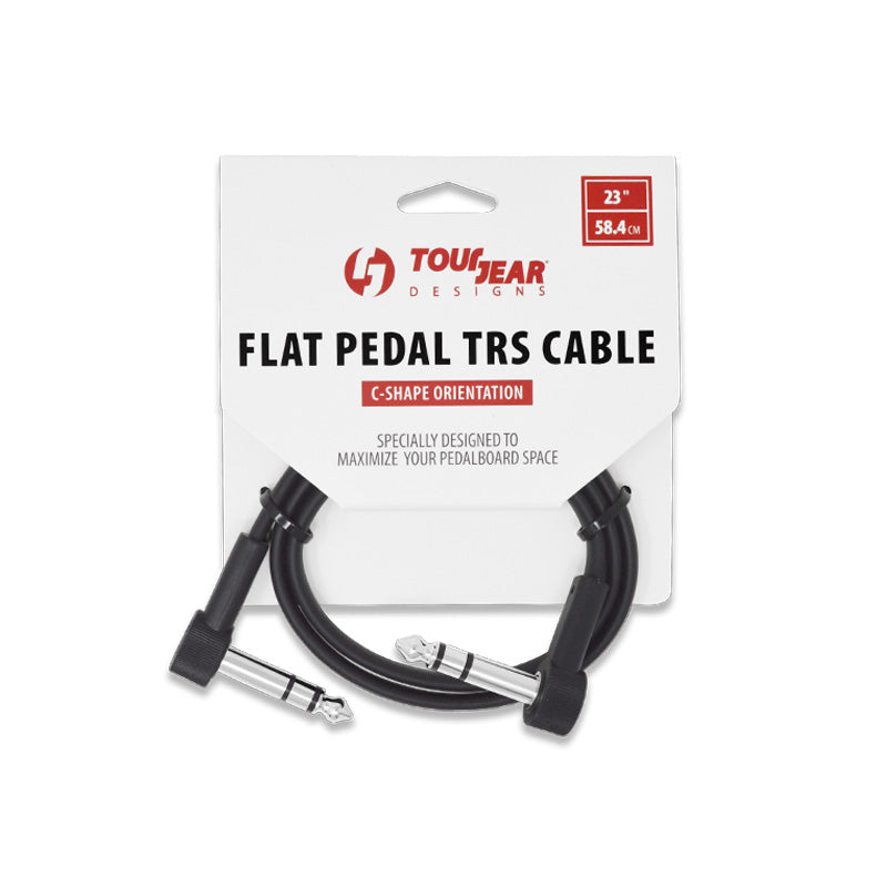 23" Flat pedal TRS cable with Tour Gear packaging on a white background