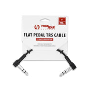 6" Flat pedal TRS cable packaging with Tour Gear Designs logo on a white background